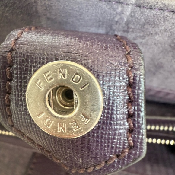 Fendi 2 Jours Plum Large Leather Bag - Picture 14 of 14